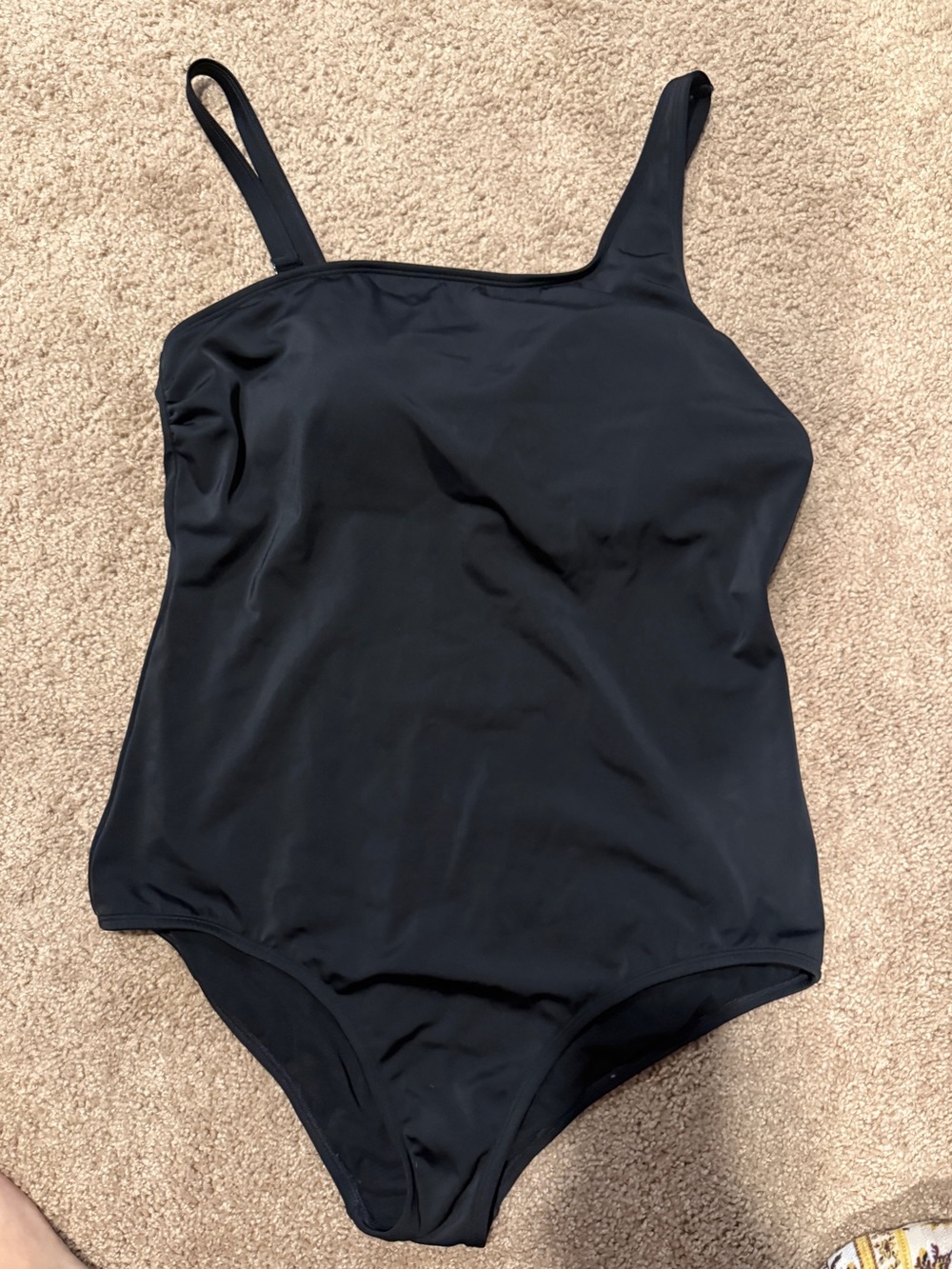 Torrid womens One-Piece solid black Swimsuit